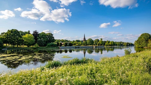 View across the lake